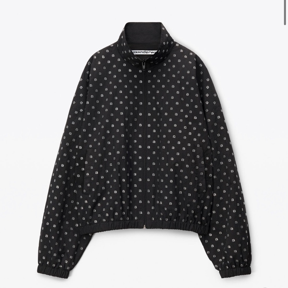ALEXANDER WANG hotfix coaches jacket in crinkle nylon
